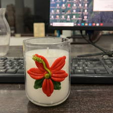 Floral Decorative Candle Jar